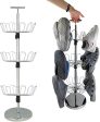 Upp zapatero, soporte de calzado giratorio I estante organizador de zapatos rotatorio I mueble zapatero portátil I zapatero vertical redondo (86 cm altura, Ø 30cm, 18 pares de zapatos) Plata Embalaje Deteriorado For Discount