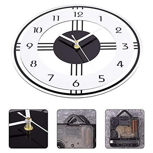 Reloj de Pared Moderno 30cm de Cuarzo Redondo Silencioso No-ticking Grandes Decorativos Interior Reloj Funciona con Pilas para Sala de Estar, Dormitorio, Aula, Cocina Reacondicionado Online now